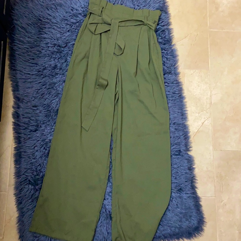 High Waisted Paper Bag Pant